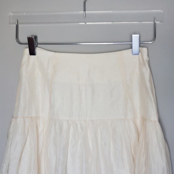 Fairy Jiang Chiffon Cream Midi Skirt NWT - Picture 4 of 11